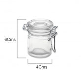 Mini reusable hermetic jar with pressure lock 40x60mm (12Pc Pack)